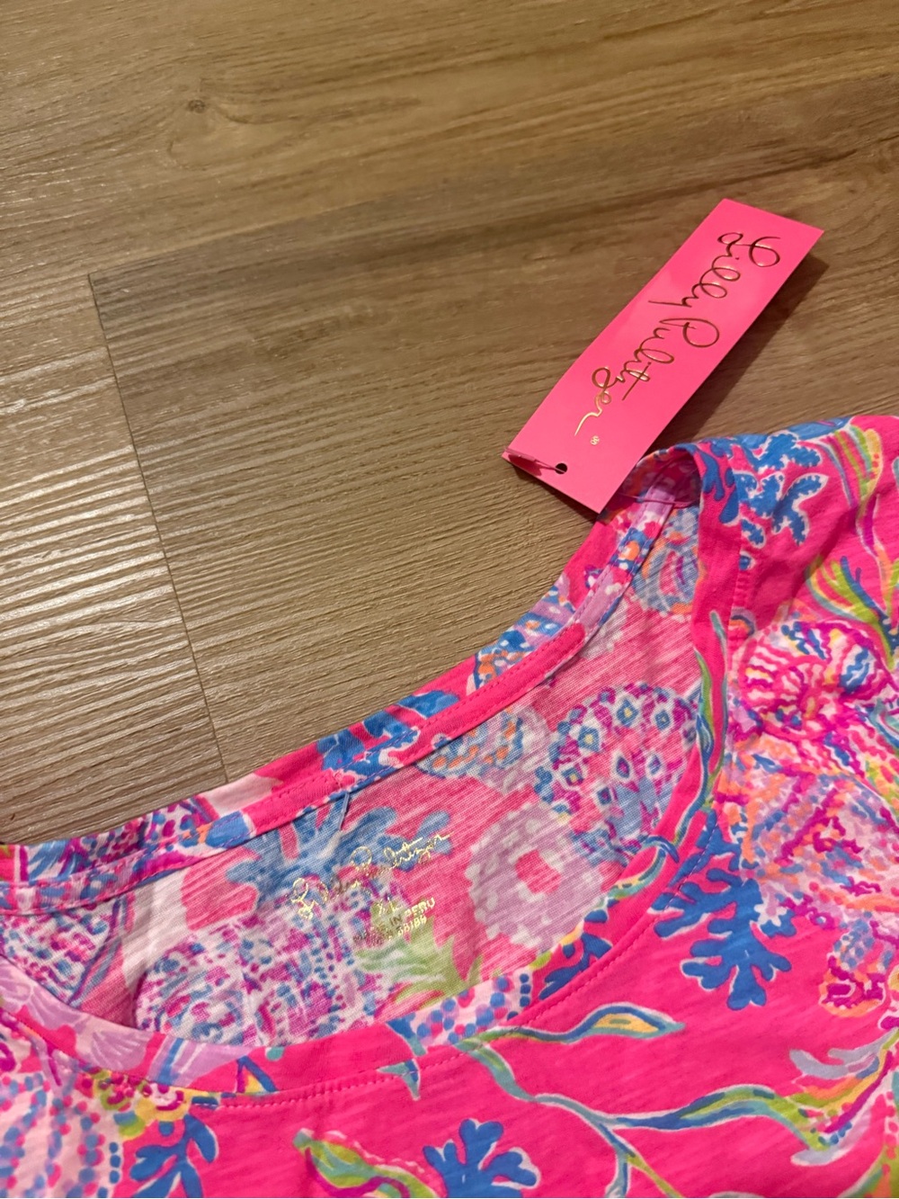 Lilly Pulitzer Pink Multi Floral Short-Sleeve Tee - Picture 9 of 10